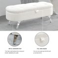 thumbnail image 2 of KOSSMAI Banc de Rangement Capitonné avec Pieds en Métal pour Salon Chambre Bureau Entrée Blanc, 2 of 6