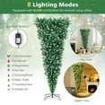 thumbnail image 3 of Gymax 7.5FT Pre-Lit Snowy Inverted Christmas Tree Artificial Tree w/ 400 LED Lights, 3 of 10