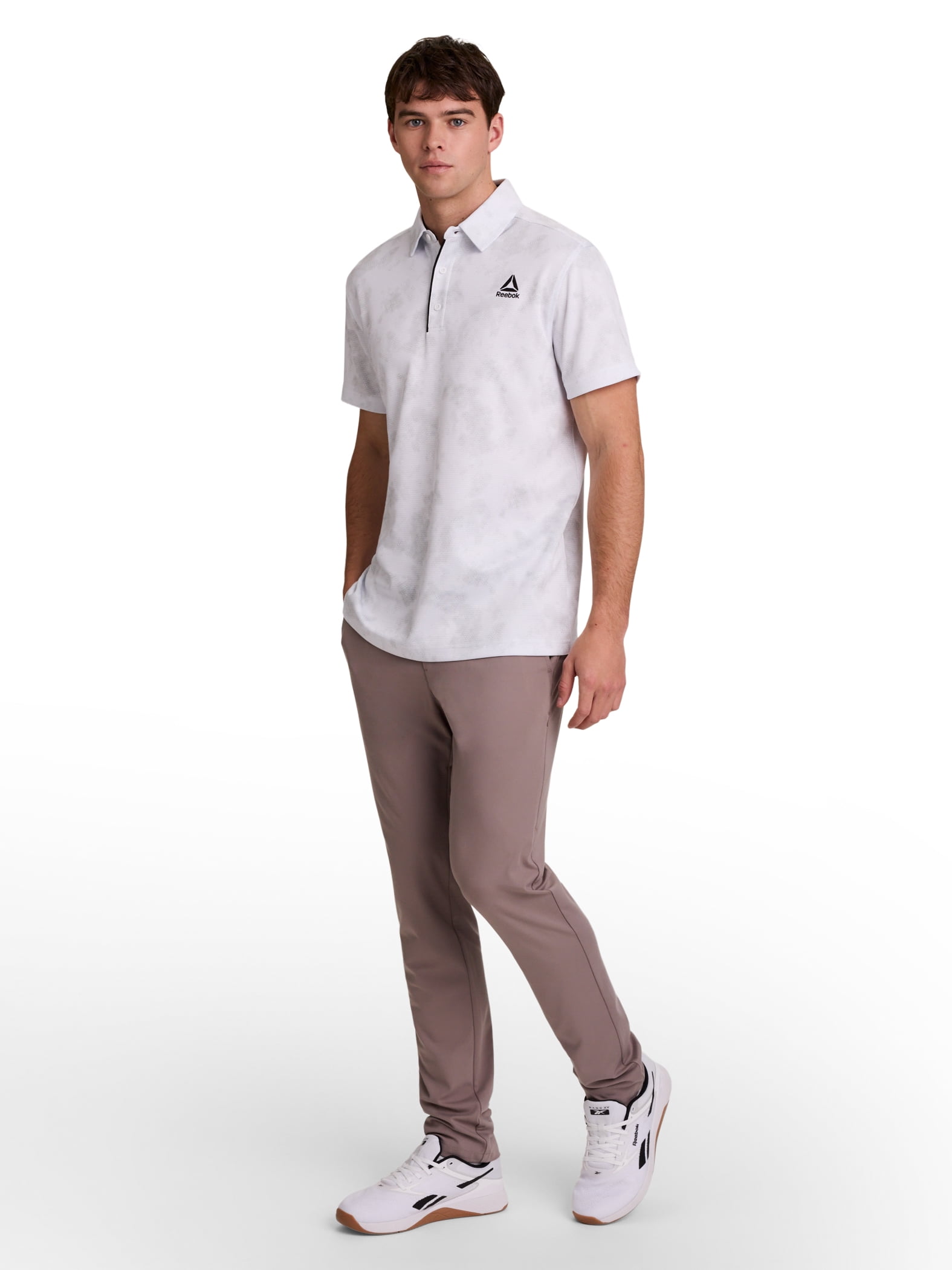 Reebok Men's and Big Men's Performance Polo Shirt, Sizes XS-5XL