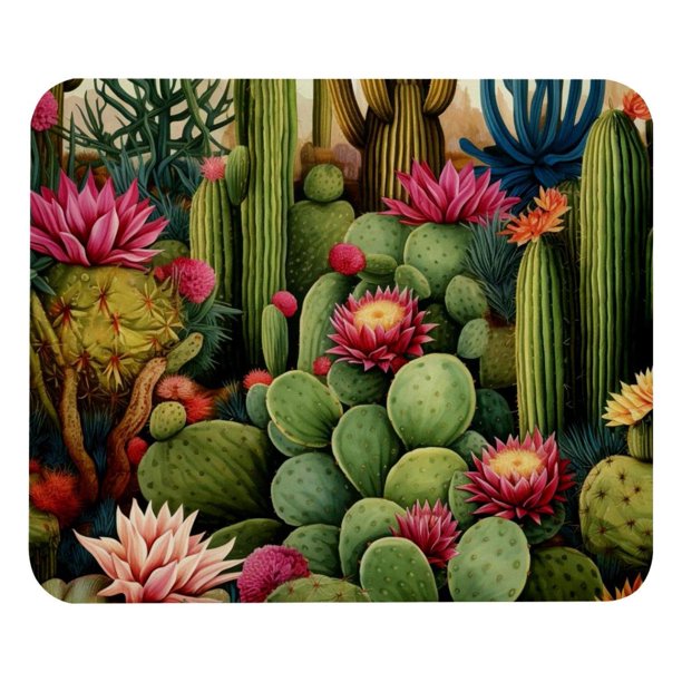 Alfombrilla de escritorio con diseño de cactus espinoso, alfombrilla pequeña para ratón, alfombrilla de goma para escritorio, alfombrilla para teclado, alfombrilla para ratón para trabajo,