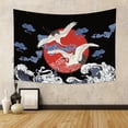 thumbnail image 3 of Ocean Wave Tapestry Japanese Kanagawa Backdrop Great Wave Tapestry Sunset Background Wall Hanging Banner for Party Wall Home Decorations, 72Wx63H, 3 of 5
