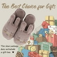thumbnail image 4 of Bunny Slippers for Women Fuzzy Cute Animal Memory Foam House Rabbit Furry Slippers Indoor Outdoor Winter Warm Home Shoes（Grey，9-10）, 4 of 5