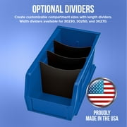 Akro-Mils Stackable Storage Bins, AkroBins 30230 Stacking Organizer, 11x5x5, Blue, 12-Pack