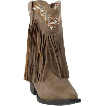 

Roper Kids Girls Fringes Snip Toe Boots Mid Calf