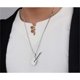 thumbnail image 2 of Collar de acero inoxidable con colgante de guitarra punk para hombres, mujeres y niñas, cadena musical electrónica de rock personalizada de 24 pulgadas, 2 of 5