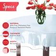 thumbnail image 3 of Round Plastic Table Cloth Cover 90 Inches 0.3mm Thick Waterproof Clear Plastic Tablecloth Protector, Non-Yellowing Plastic Table Cloths for Round Tables and Dining Room, 3 of 4