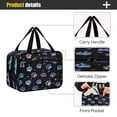 thumbnail image 4 of Travel Hanging Toiletry Bag with 4 Zipped Compartments Waterproof Makeup Accessories Spacious Cosmetic Bag Colorful Dog Paw Prints Medium, 4 of 9