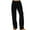 Black, variant on Idoravan Jeans for Women Trendy Fashion Women's Drawstring Pocket Button Mid Waist Tight Pants