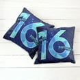 thumbnail image 6 of Ambesonne Blue Throw Pillow Cover 2 Pack, Greeting Age Sky, 24", Dark and Sky Blue, 6 of 7