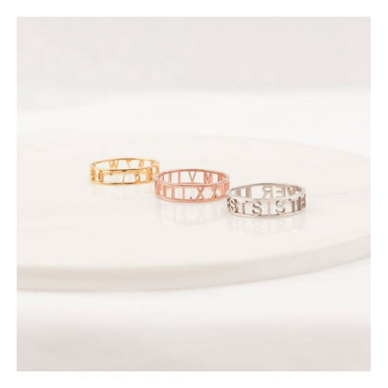 Custom Letter Ring Name Ring Open Front Alphabet Ring Gold Initial Ring Personalized Name Ring hot MOM WIFE SIS Birthday Gift Valentine's Ring