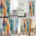 thumbnail image 6 of Bohemian Style Fabric Shower Curtain Abstract Watercolor Washable Shower Curtains for Bathroom, Waterproof Bath Curtain with Hooks Home Decor 36x72in, 6 of 8