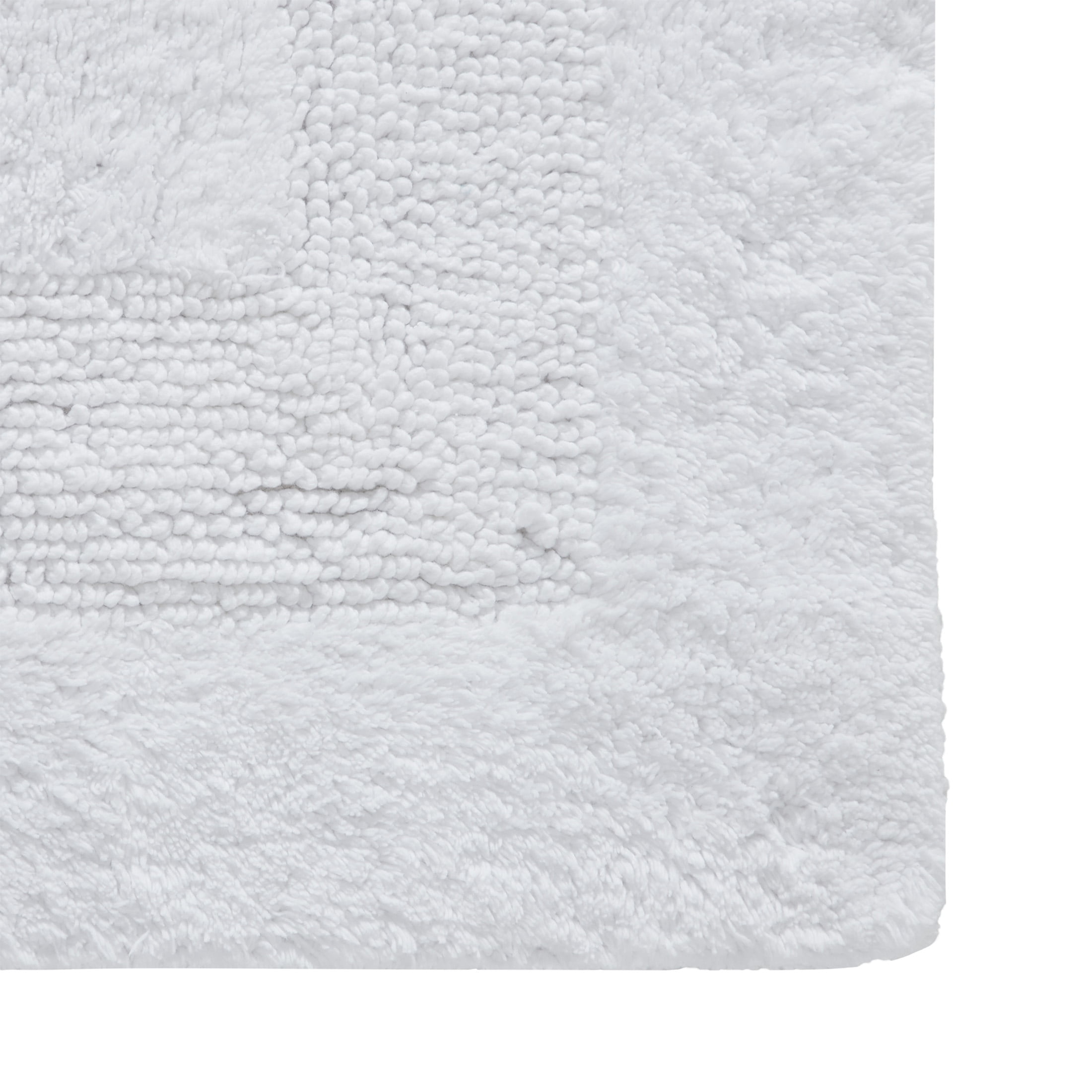 VCNY Home Jessica Solid Bright White Cotton Bath Rug, 20" x 32"