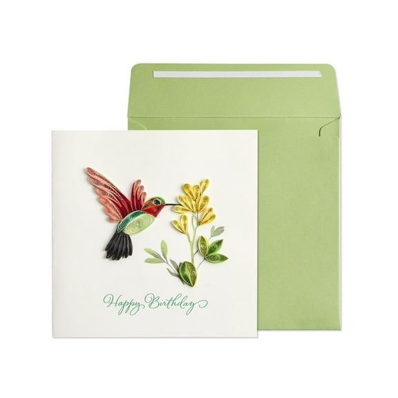 NIQUEA.D, Hummingbird Quilling Birthday Card