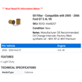 thumbnail image 2 of Oil Filter - Compatible with 2005 - 2006 Ford GT 5.4L V8, 2 of 2