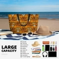 thumbnail image 3 of Yiaed Tiger Print Large Capacity Beach Travel Bag - Waterproof Zipper Vacation Tote for Sandproof Storage, and Camping, 3 of 5
