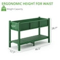 thumbnail image 5 of Dycanpo Raised Garden Bed with Legs and Storage Shelf, Outdoor Planter Box, 47x19x28in, Green, 5 of 8