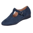 thumbnail image 2 of longantii Womens Mary Jane Shoes Slip on Dressy Ballerina Flats Shoes for Women 2026 Soft Non-Slip Flats for Work Office Casual Blue, 2 of 6