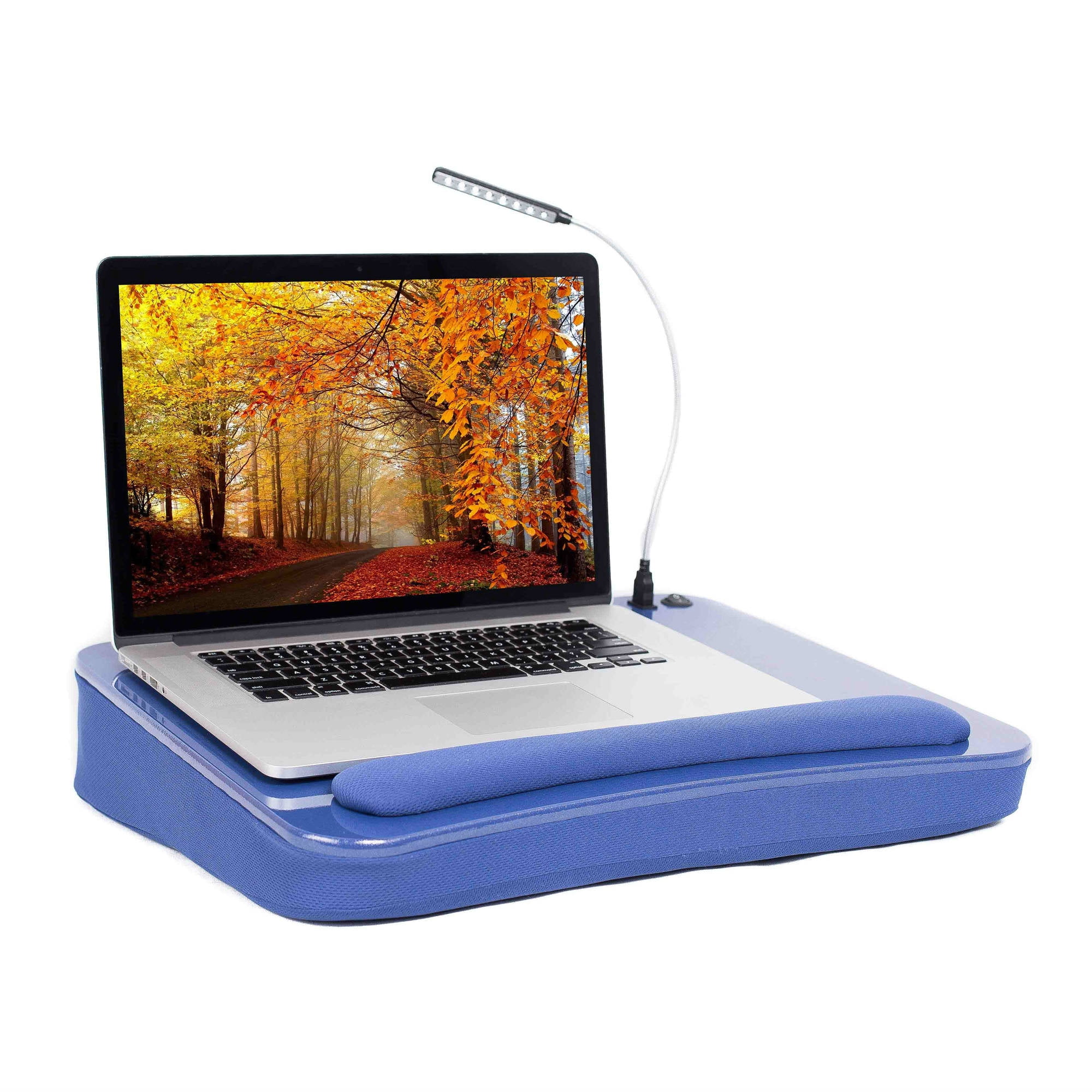 Sofia Sam Memory Foam Lap Desk With Usb Light And Wrist Rest Blue Sofia Sam Memory Foam Lap Desk With Usb Light And Wrist Rest Blue Com