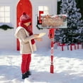 thumbnail image 6 of Winter Christmas Pine Tree Mailbox Cover Holly Berry Snowflakes Mailbox Covers Magnetic Large Oversized 21"X25.5" Mailbox Wraps Post Letter Box Cover Garden Decorations, 6 of 6