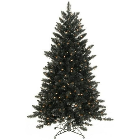 4 5 ft shimmering black slim pre lit christmas tree 4 5 ft shimmering black slim pre lit christmas tree