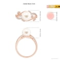 thumbnail image 5 of ANGARA Freshwater Cultured Pearl Olive Leaf Vine Ring in 14K Rose Gold for Women | June Birthstone, Birthday, Anniversary, Jewelry Gift for Women | Pearl Ring, 5 of 8
