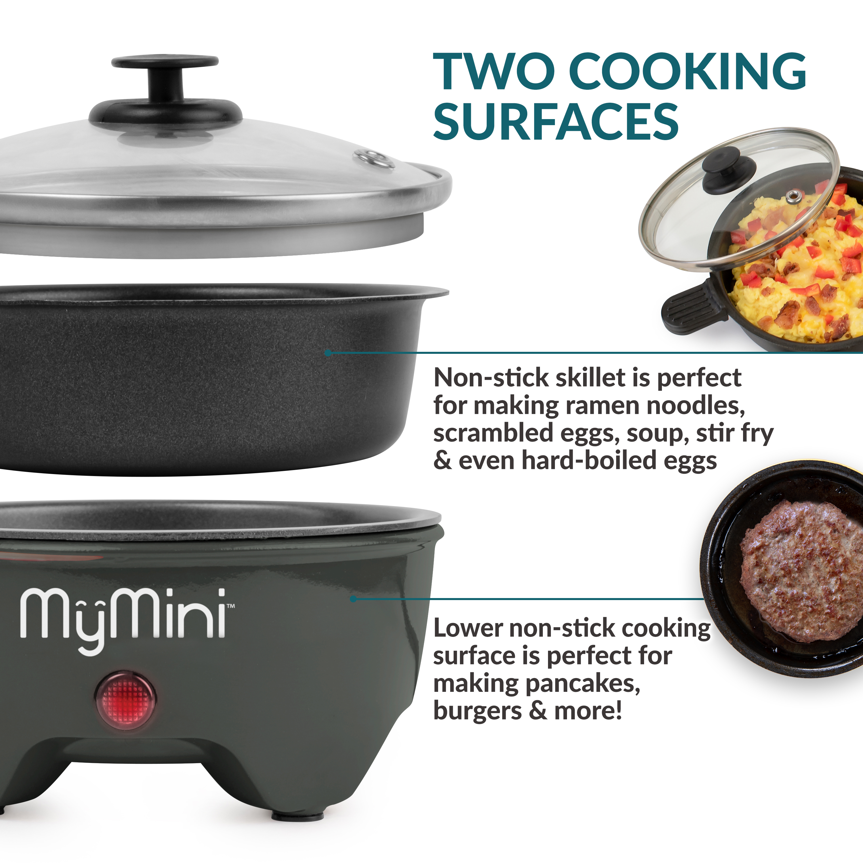 MyMini 5-inch Noodle Cooker & Skillet Electric Hot Pot, Blackberry (3.7" x 5.25", 1.25 Lb) - image 5 of 13