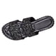 thumbnail image 1 of Bmisegm Women Sandals Fashionable New Pattern Sequin Decoration Flat Bottomed Open Toe Breathable and Comfortable Non Slip Summer Casual Shoes Womens Sandals Summer Black 7, 1 of 9