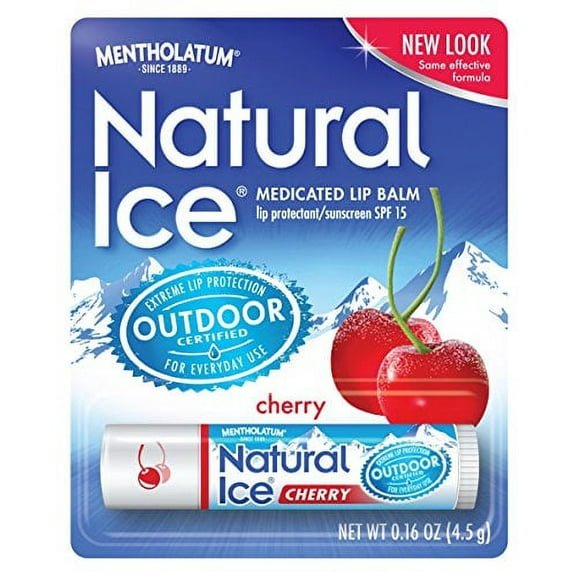 Natural Ice Medicated Lip Protectant/Sunscreen SPF 15, Cherry (Pack of 12)
