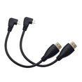 thumbnail image 1 of Seadream Cable Micro Hdmi A Hdmi En Ángulo, 2 Unidades De 8 Pulgadas, Ángulo Recto De 90 Grados, Conector De Cable Micro Hdmi Macho A Hdmi Macho (2 Unidades En Ángulo Recto), 1 of 3