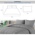 thumbnail image 5 of Juego de Funda Duvet Bluelander para Edredon Queen, 2 Fundas de Almohada, Diseño de Líneas, Gris, 5 of 5