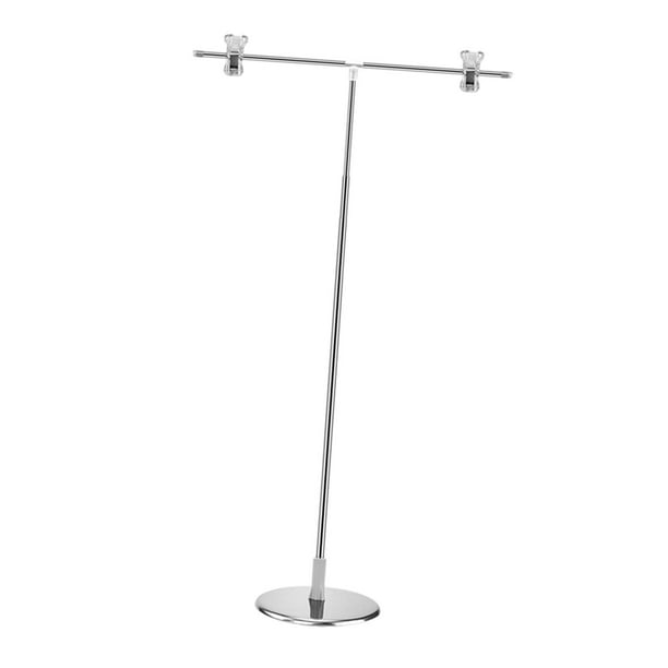 Soporte para pancartas de metal, soporte ajustable para carteles para exhibición, tienda, mostrador
