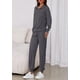 thumbnail image 3 of Conjunto Deportivo PRETTYGARDEN Sudadera con Cierre y Pantalones Jogger Gris L, 3 of 8