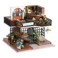 thumbnail image 1 of Wooden DIY hut jungle Momo Tea scaled cute shop exquisite ornaments furniture with dust cover, creative romantic birthday gift, 1 of 5
