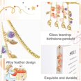 thumbnail image 5 of 4Pcs 4 Colors Hook Bookmark Acrylic Strawberry Bookmark Brass Long Chain with Fairy Charm Fairy Pendant Bookmark, 5 of 9