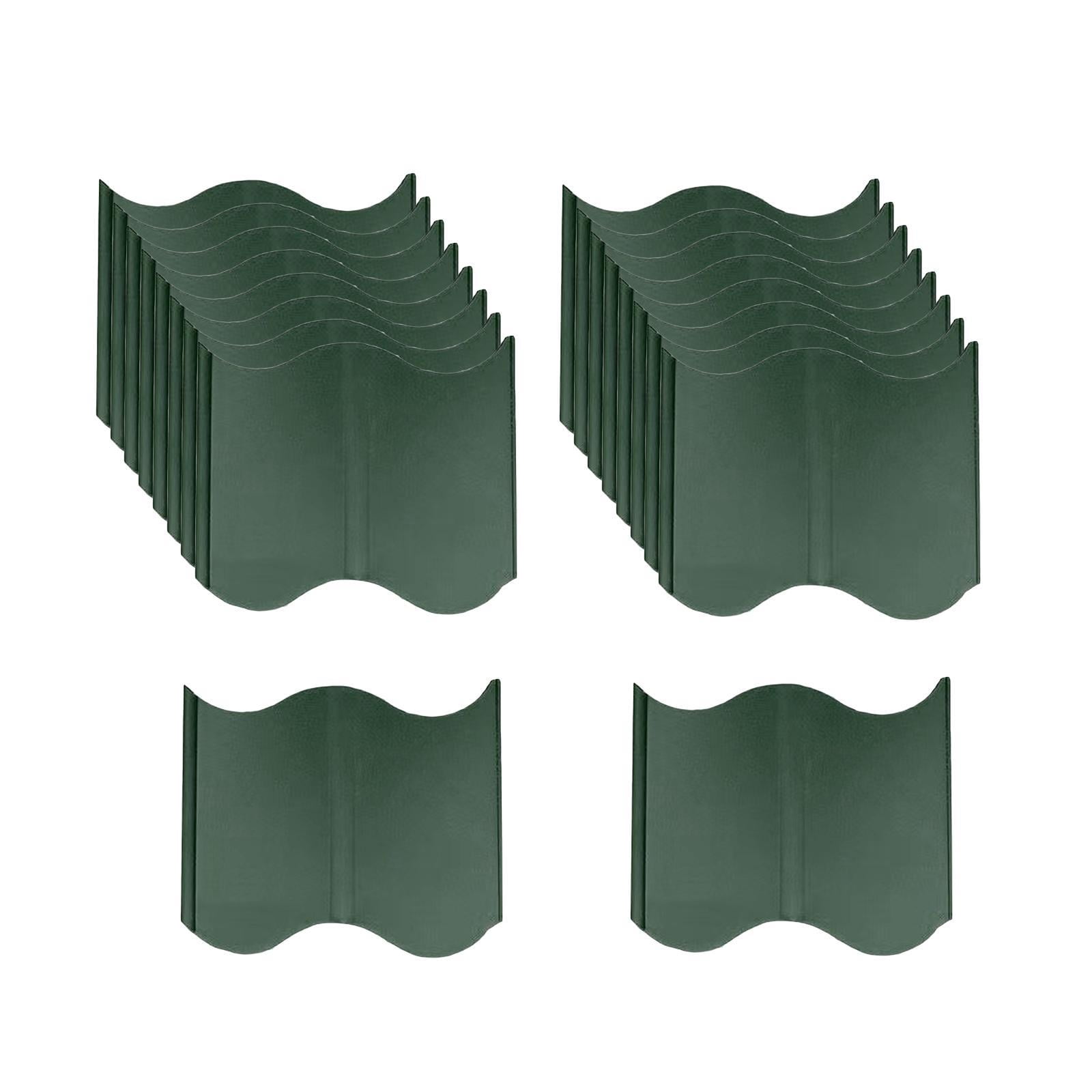 simhoa 20Pcs Garden Edging Border Garden Bed Edging DIY Landscaping Border Garden Fence Border for Flower Bed Garden Outdoor Walkway Green