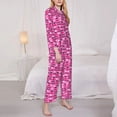 thumbnail image 3 of Daiia cherry for Women's Long-Sleeved Pajama Set – Soft & Comfortable Sleepwear Button-Up Pajamas Cozy Lounge Wear-X-Large, 3 of 7