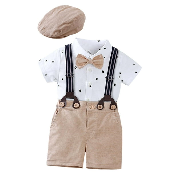 Traje De Caballero Para Bebe De Verano Pajarita Para Bebe Nino Para El Hogar Cumpleanos Uso Diario Altura De 52 A 59cm Altura 52 a 59cm Walmart en linea