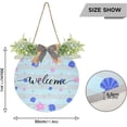 thumbnail image 3 of Coolnut Welcome Sign Hanging Plaque Sign Marine Shell Starfish Porch Wall Front Door Garden Home Welcome Hanging Sign, 12x12 in Home Decor, 3 of 7