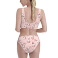 thumbnail image 3 of Fotbe Easter Rabbit Women's High Waisted Bikini Tankini Sets Two Piece Bathing Suits High Cut Scoop Neck Swimsuit-XX-Large, 3 of 8
