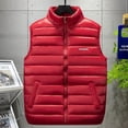thumbnail image 1 of Chaleco de otoño e invierno para hombre, abrigo acolchado de algodón con cuello alto, chaleco de talla grande, chaqueta, chaleco de algodón con plumón, chaleco, 1 of 6