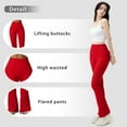 thumbnail image 5 of OQQ Women's 2 piece Yoga pants ribbed seamless sports high-waisted flare leggings., 5 of 7