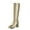 Gold, variant on Women's Mid-Calf Boots Square Toe Side Zipper Heel Knee High Boots for Women Stylish Footwear for Casual Use