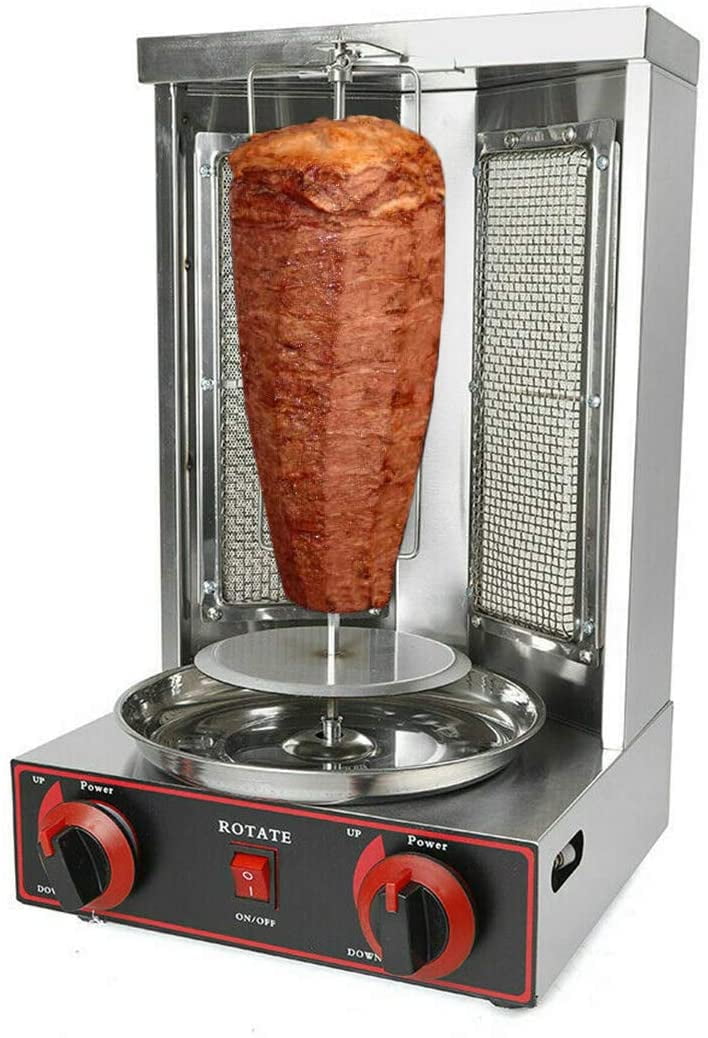 Munsinn Kebab Machine 110V Electric Gas LPG Doner Kebab Machine Meat Grill Broiler Shawarma Gyro Grilling for Family Gatherings Restaurants Picnics 