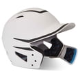 thumbnail image 2 of Champro HX Legend Plus Batting Helmet w/Universal Jaw Guard White/Black 7 - 7 1/2, 2 of 7