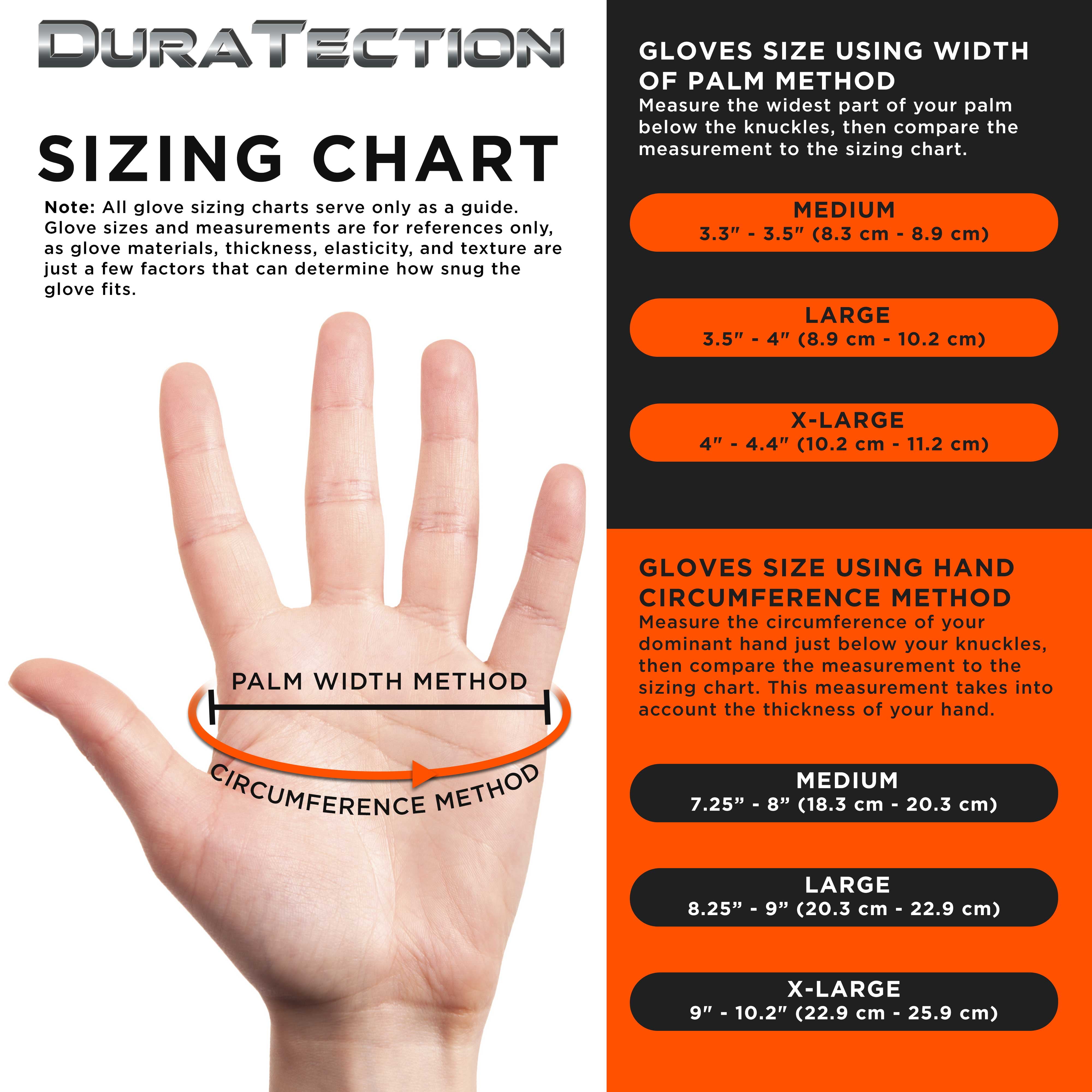 Dura-Gold Duratection 8 Mil Orange Super Duty Diamond Textured Nitrile Disposable Gloves, 3 Boxes of 100, Medium - Latex Free, Powder Free, Food Safe, Safety Protection Work Gloves, Industrial