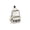 White Backpack + Star Pendant, variant on Piano Backpack, Polka Dot Nylon Music Daypack with Star Pendant, Whimsical Y2K Backpack for School, Campus, Work, Travel and Daily Commute