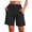 Black, variant on Pinspark Women's Hiking Cargo Shorts Quick Dry Work Summer Shorts for Women Golf Travel Athletic with Zipper Pockets