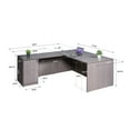thumbnail image 5 of Boss Office Products Mocha 71 inch Executive L-Shape Corner Desk with File Storage Pedestal, 5 of 5