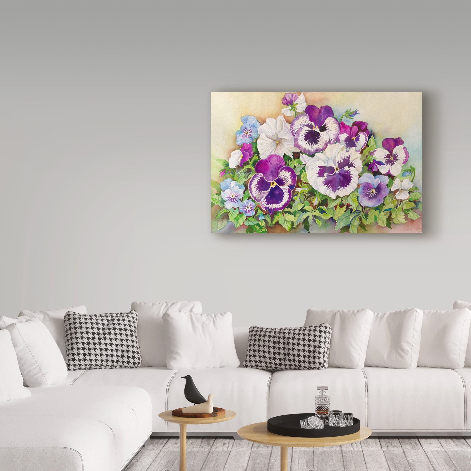 Trademark Fine Art 'Pansy Cluster' Canvas Art by Joanne Porter