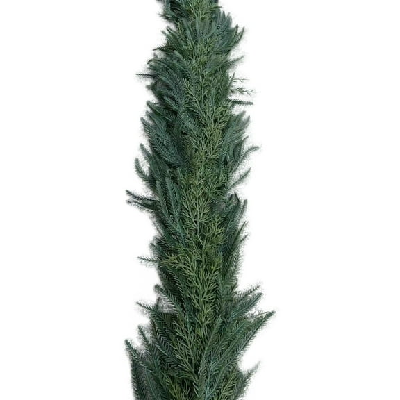 Real Touch Christmas Garland 9ft, Artificial Norfolk Pine Greenery for Fireplace Mantle, Stairs, Table, Indoor Outdoor Xmas Decor, Holiday Home Decoration